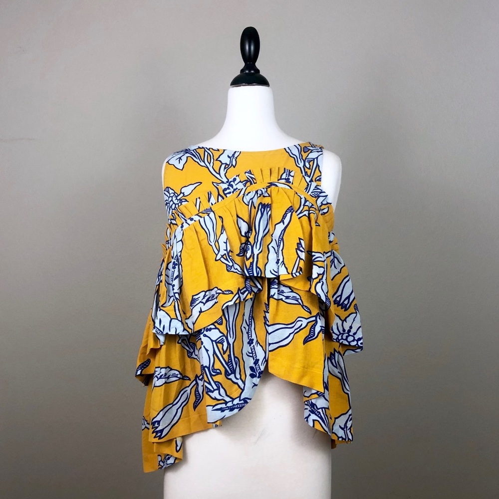 NWT Anthropologie Pleated Posies Tank